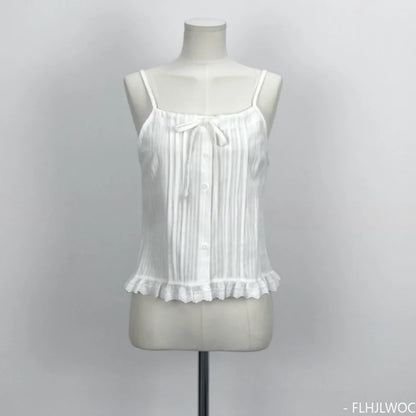 Solid White Halter Top Sleeveless Blouse by Cralom: Retro Vintage Style for Women