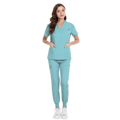 Cralom Spring Beauty Salon Scrubs & Jogger Pants Set