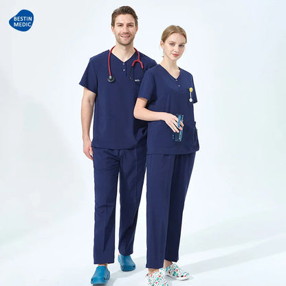 Cralom Unisex 4-way Stretch Doctor Scrub Set: Premium Hospital Uniform