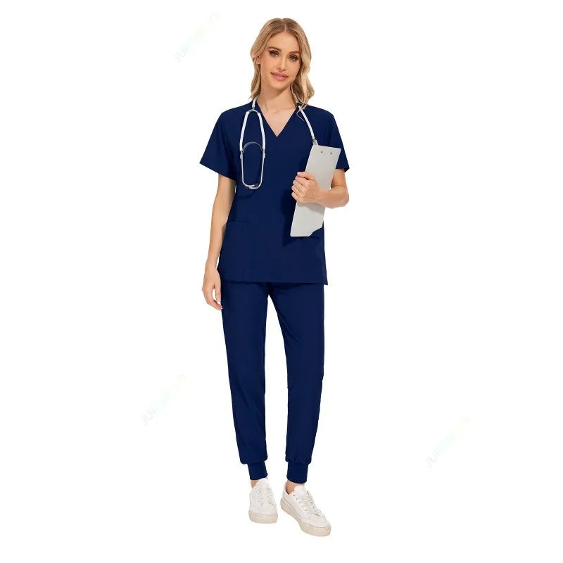 Cralom Pharmacy Nurse Uniform Set for Hospital Doctor Workwear