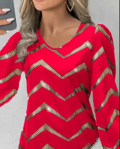 Cralom Women's V-Neck Cold Shoulder Top