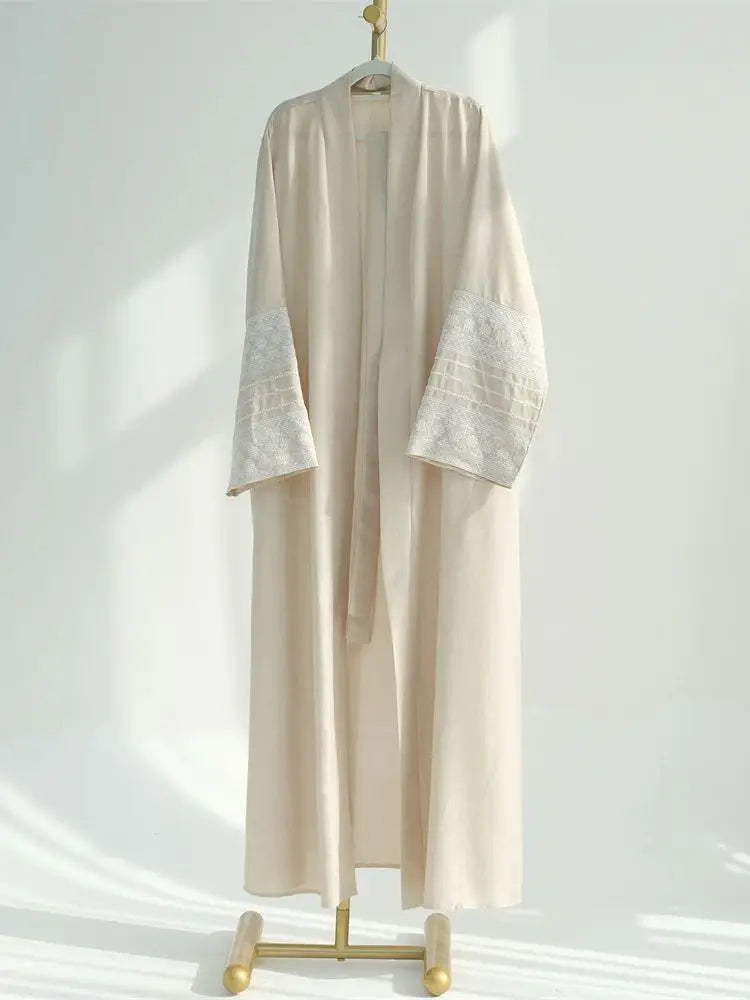 Cralom Embroidered Kimono Abaya Kaftan Dress