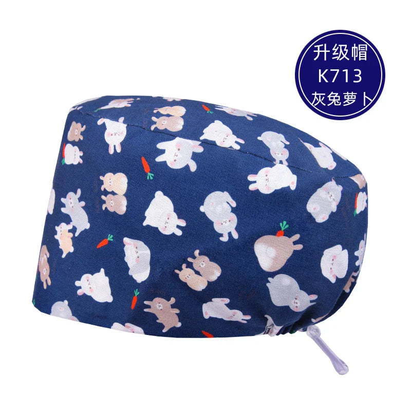 Cralom Cotton Scrub Cap - Unisex Surgical Hat for Healthcare Pros
