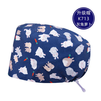 Cralom Cotton Scrub Cap - Unisex Surgical Hat for Healthcare Pros