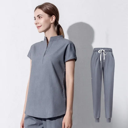 Cralom Women's Short Sleeve Scrub Set - Professional Medical Attire