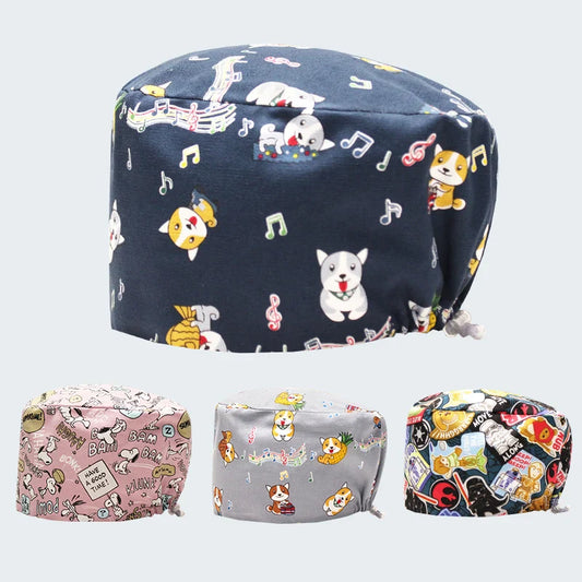 Cralom Cotton Scrub Caps | Adjustable Surgical Hats for Women and Men