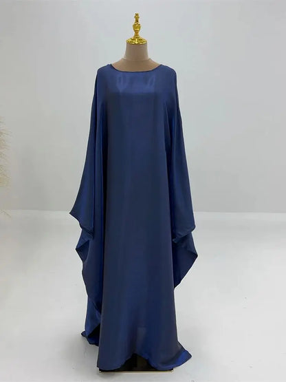 Helynys Butterfly Satin Maxi Abaya - Luxurious Dubai Kaftan Dress