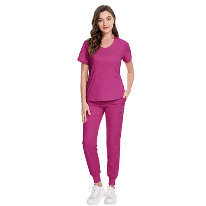 Cralom Women's Medical Scrub Set with Nursing Accessories