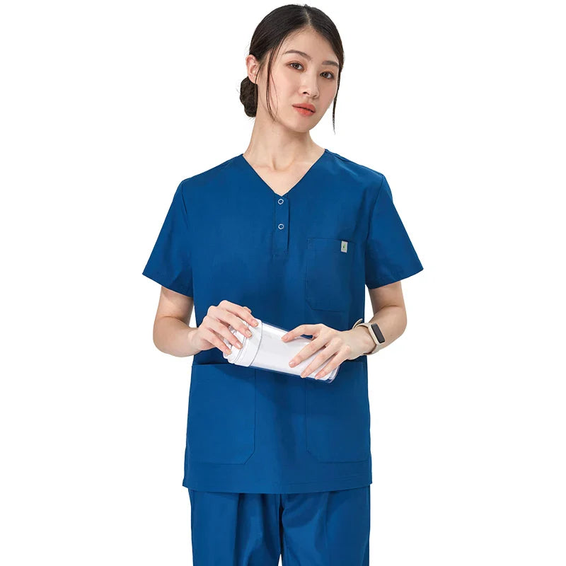 Cralom Pink Nursing Scrub Set - Easy Care Medical Uniform