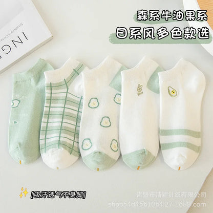 Cralom Striped Black & White Kids Short Socks for Spring & Summer