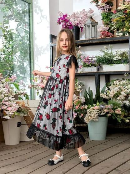 Cralom Ramadan Satin Abaya Kids Girl Islamic Dress Modest Kebaya Robe