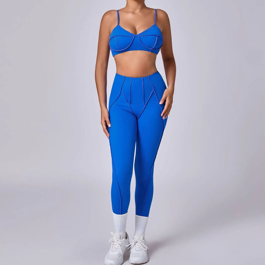 Cralom Women's Yoga Set: Sports Bra & High Waist Legging Set