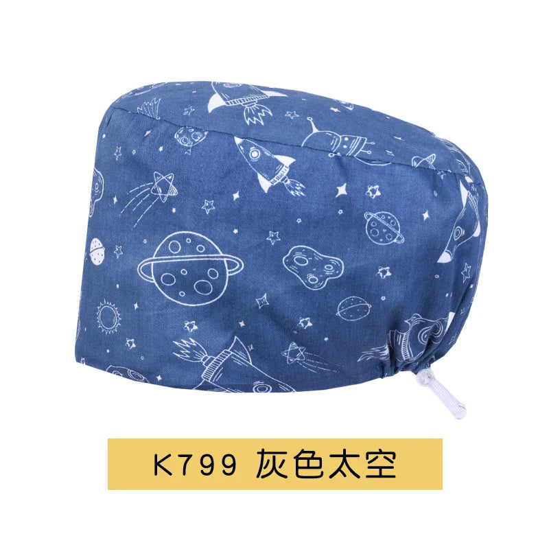 Cralom Cotton Scrub Caps - Unisex Nursing Surgical Medical Hat for Stylish Professionals