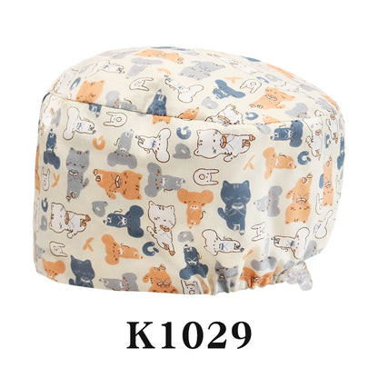 Cralom Women's Surgical Caps - Dental Nursing Hats for Pet Hospital