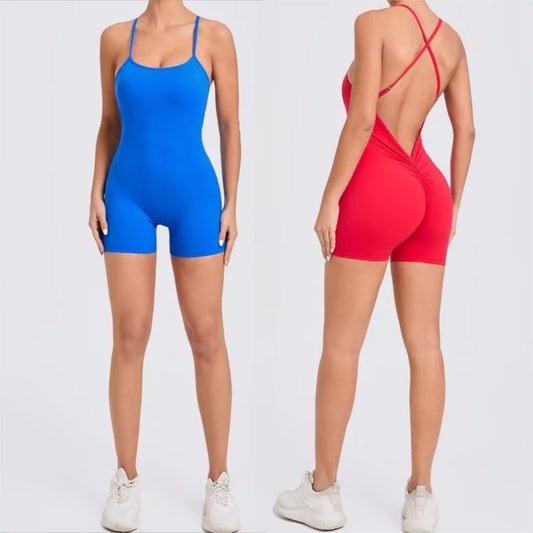 Cralom Yoga Jumpsuit: Quick-Dry, Beautiful Back, Tight-Fit Activewear