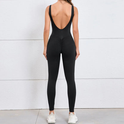 Cralom Women's Exercise Jumpsuit Fitness Romper Yoga Bodysuit - Gym One Piece