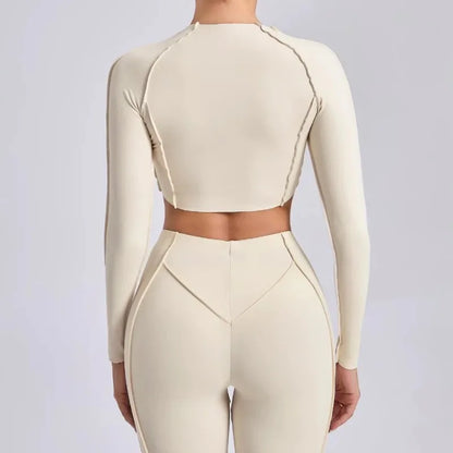 Cralom Seamless Yoga Long Sleeve T-Shirt: High Elasticity & Quick Dry Fitness Top