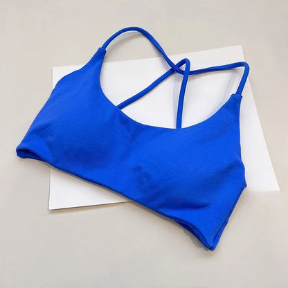 Cralom Quick Dry Halter Yoga Sports Bras for Women: Impact Crop Tops Gym Fitness Vests