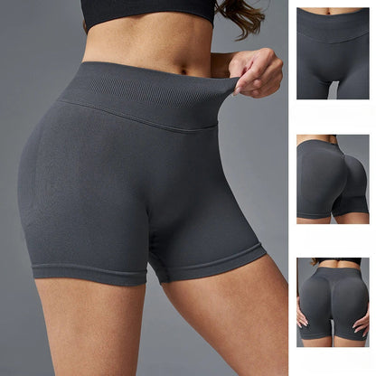 Cralom Seamless Impact Sports Shorts, Quick Dry Yoga Tights for Women