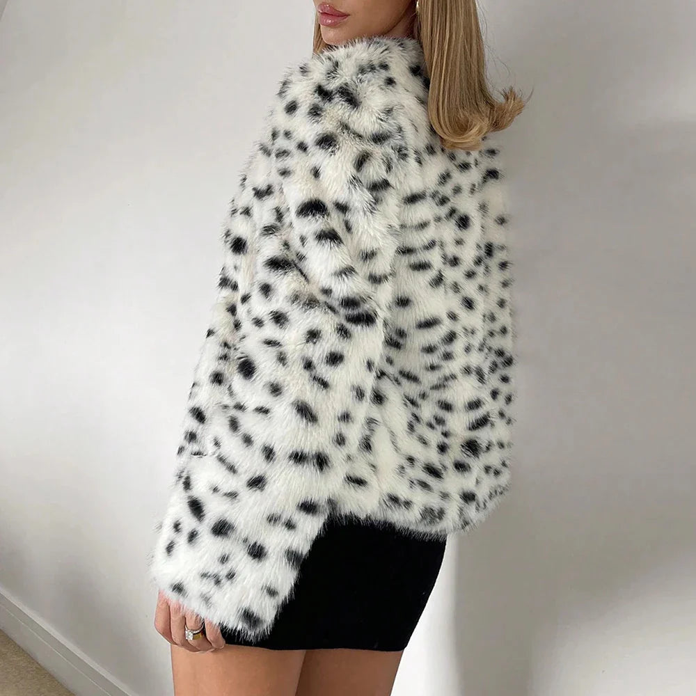 Cralom Stylish Color Block Jacket for Women - Chic O Neck Slim Coat