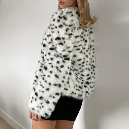 Cralom Stylish Color Block Jacket for Women - Chic O Neck Slim Coat