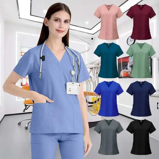 Cralom Spa Doctor Nursing Tunic Set: Scrubs Top + Pant