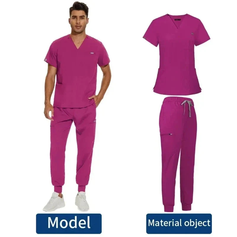 Cralom Lightweight Classic Medical Scrub Set for Men and Women