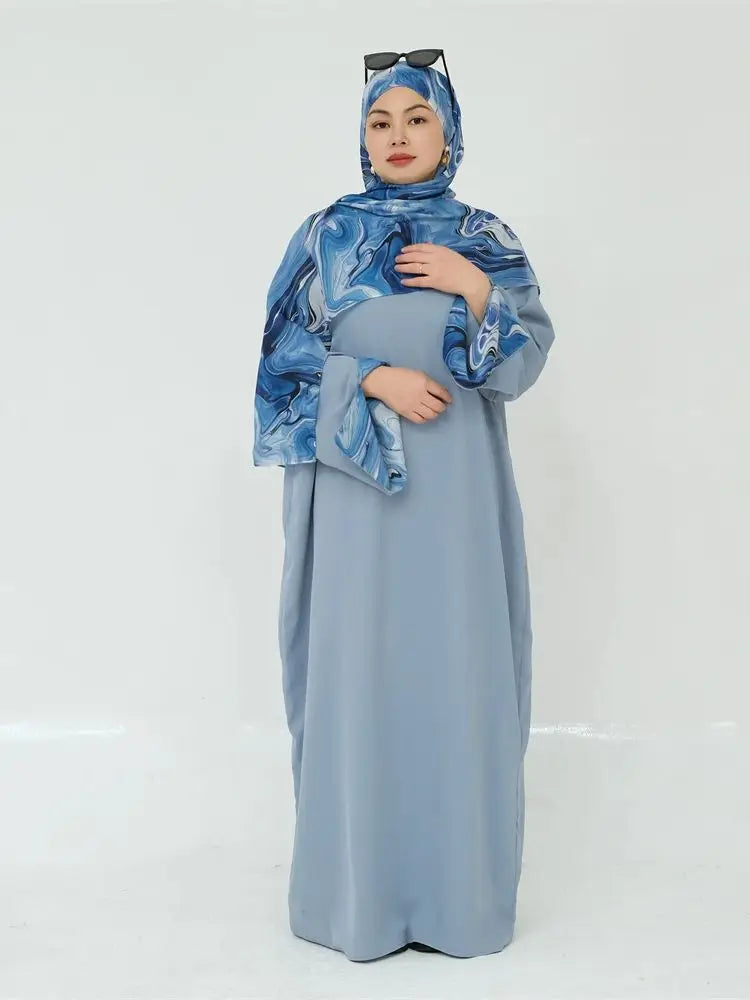 Cralom Ramadan Eid Kebaya Set Abaya Kaftan Modest Hijab Dress