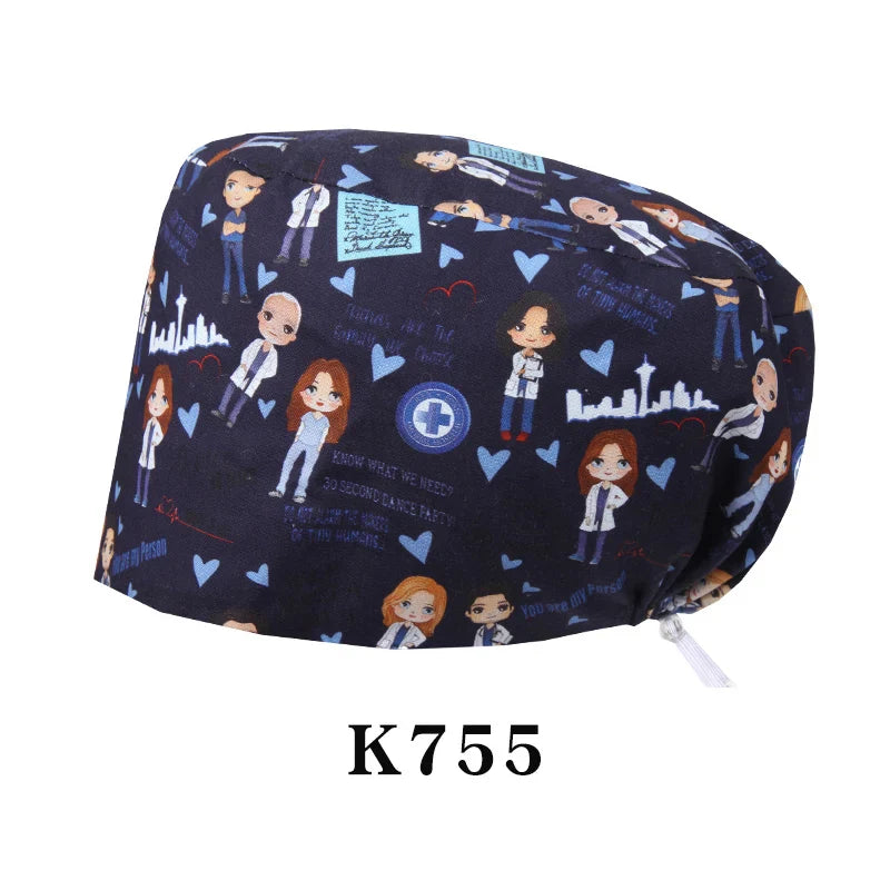 Cralom Shiba Inu Surgeon Scrub Cap - Unisex Surgical Hat in Cute Design