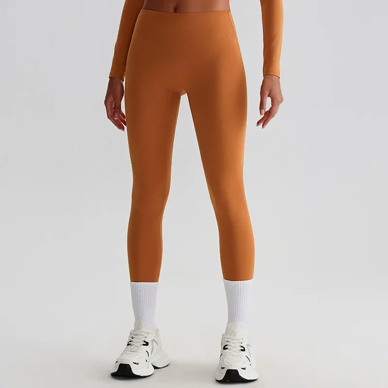Cralom Seamless High Waist Yoga Pants for Running Outdoor Workout