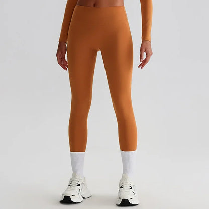 Cralom Seamless High Waist Yoga Pants for Running Outdoor Workout