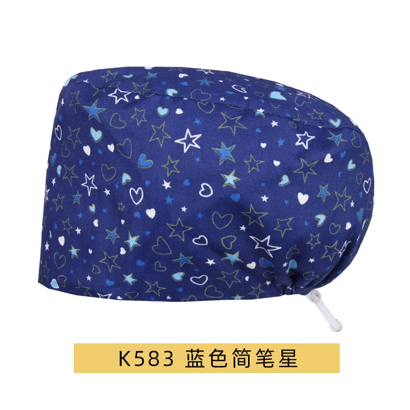 Cralom Cotton Scrub Caps - Unisex Nursing Surgical Medical Hat for Stylish Professionals