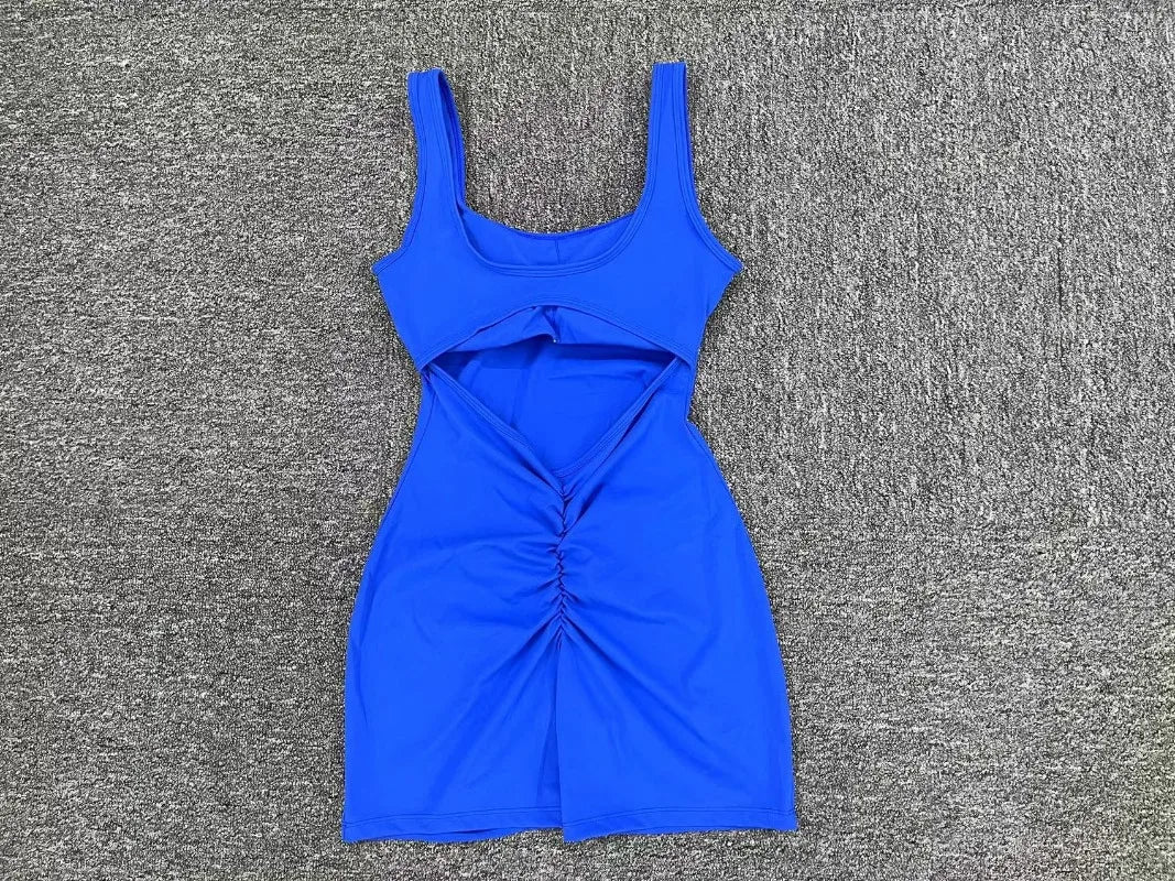 Cralom Strappy Yoga Fitness Jumpsuit Lifts Buttocks, High Elasticity Gym Romper