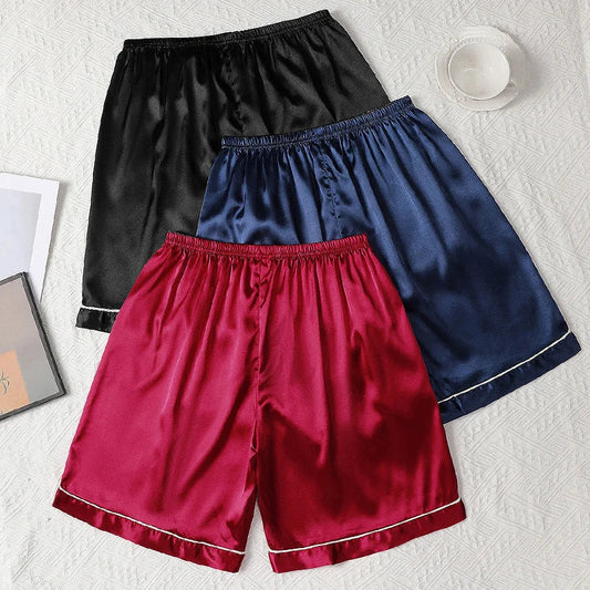 Cralom Men's Ice Silk Shorts: Lightweight & Comfortable Casual Sleepwear Shorts