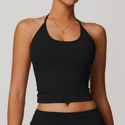 Cralom Women's Shockproof Yoga Tank Gym Top