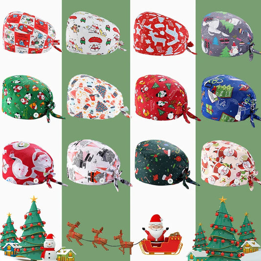 Cralom Cotton Nurse Scrub Cap: Adjustable and Breathable Dentist Hat