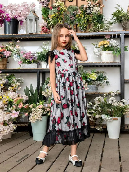 Cralom Ramadan Satin Abaya Kids Girl Islamic Dress Modest Kebaya Robe