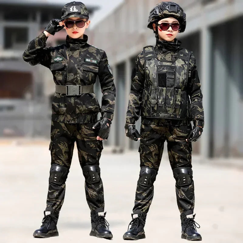 Cralom Kids Special Forces Combat Uniform in Creek Forest Camo