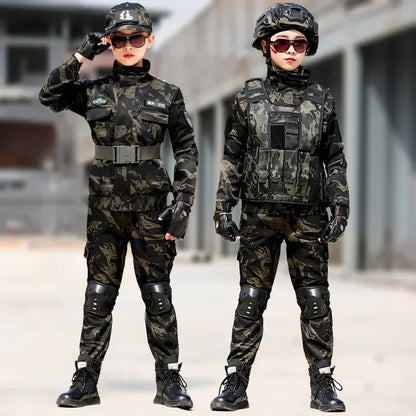 Cralom Kids Special Forces Combat Uniform in Creek Forest Camo