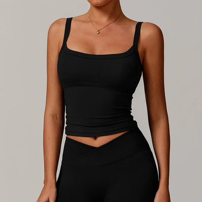 Cralom Yoga Sports Vest for Women - Quick Dry Gym Tank Top for Running and Workouts