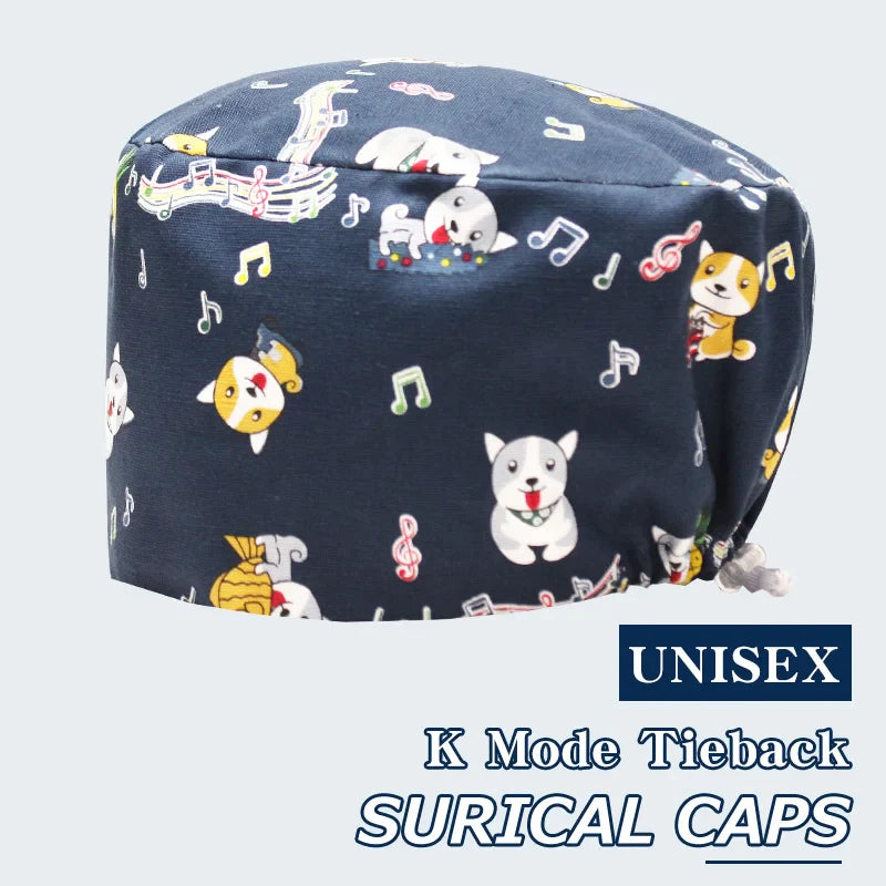 Cralom Cotton Scrub Caps | Adjustable Surgical Hats for Women and Men