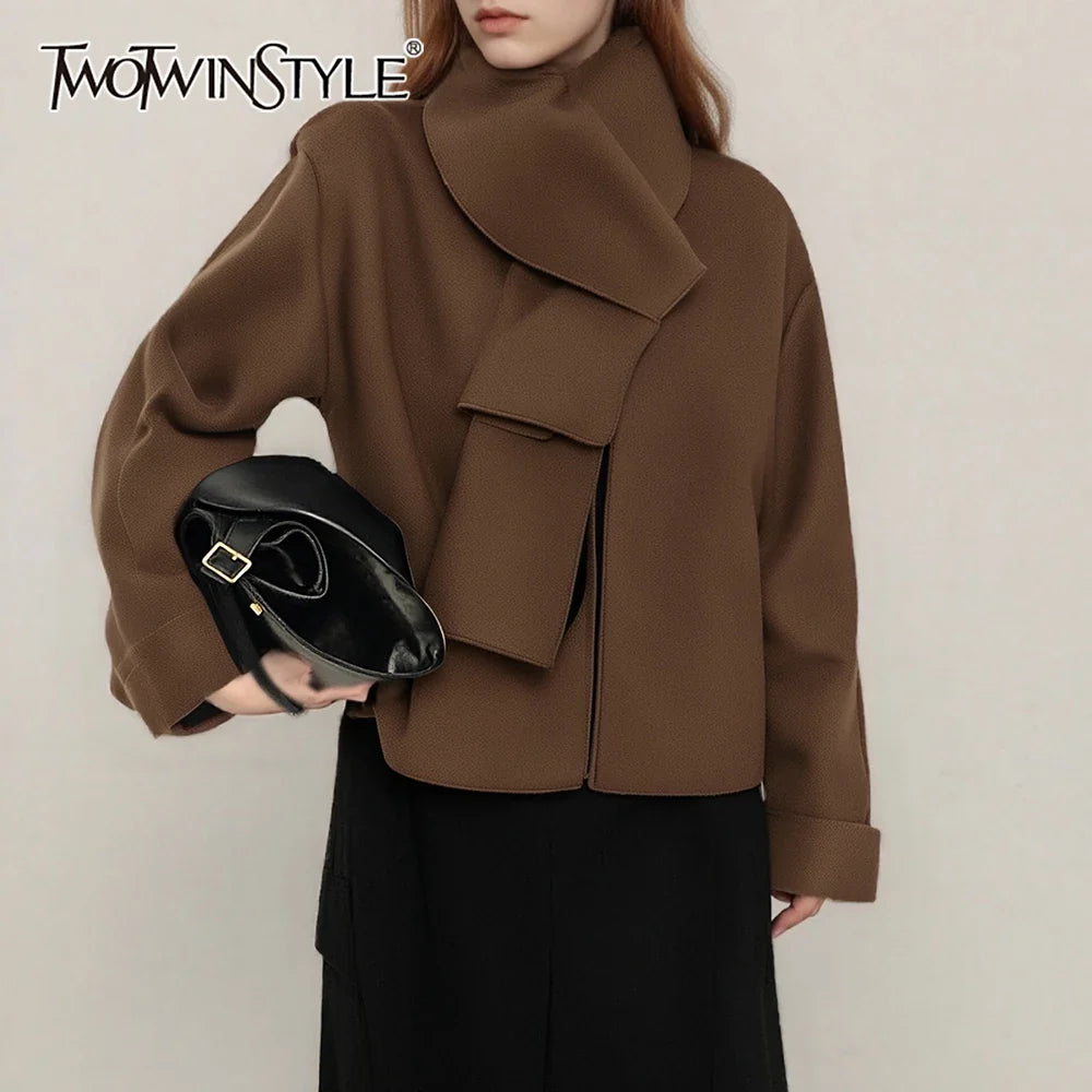 Cralom V Neck Minimalist Casual Jacket for Women