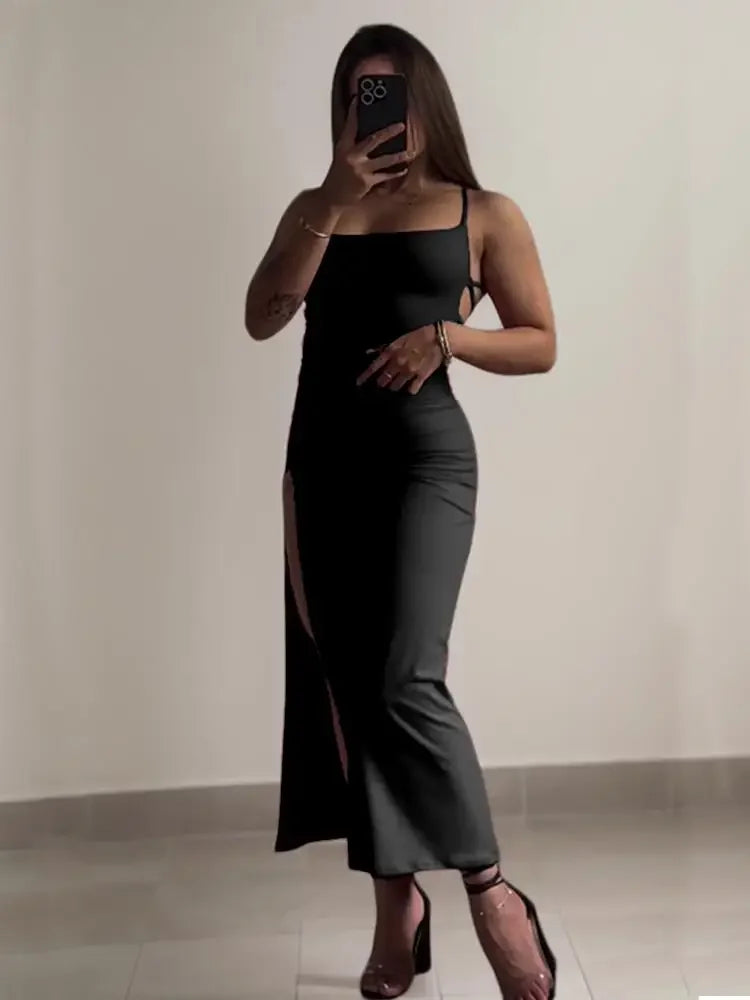 Cralom High Sensibility Halter Strap Hip Dress