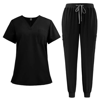 Cralom Men's Nurse Scrubs Set: Classic Medical Uniform for Clinical Work