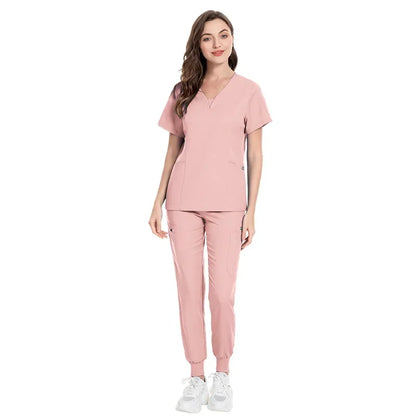 Cralom Slim Fit Medical Scrubs Set for Nursing, Surgery, Dental - Women's Professional Uniform
