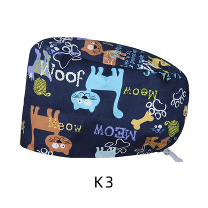 Cralom Shiba Inu Surgeon Scrub Cap - Unisex Surgical Hat in Cute Design