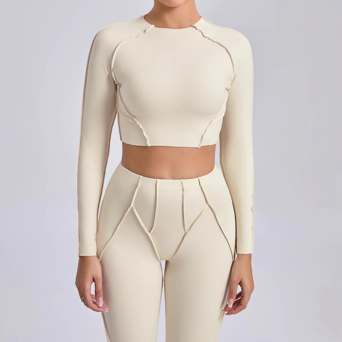 Cralom Yoga Tight Long Sleeve Top for Women's Fitness and Workout