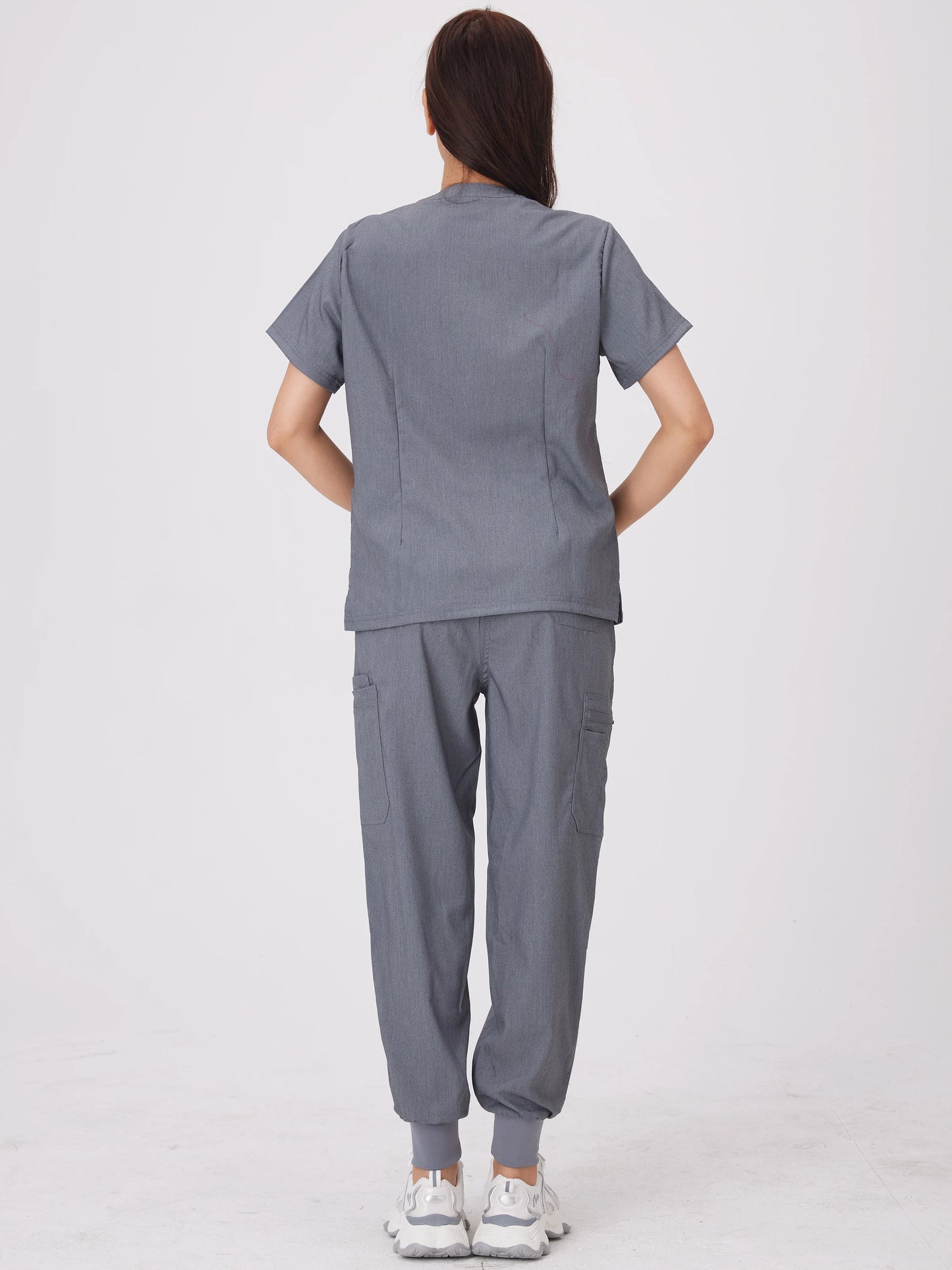 Cralom Multicolor Beauty Scrubs Set for Women: Top + Straight Pant Uniform