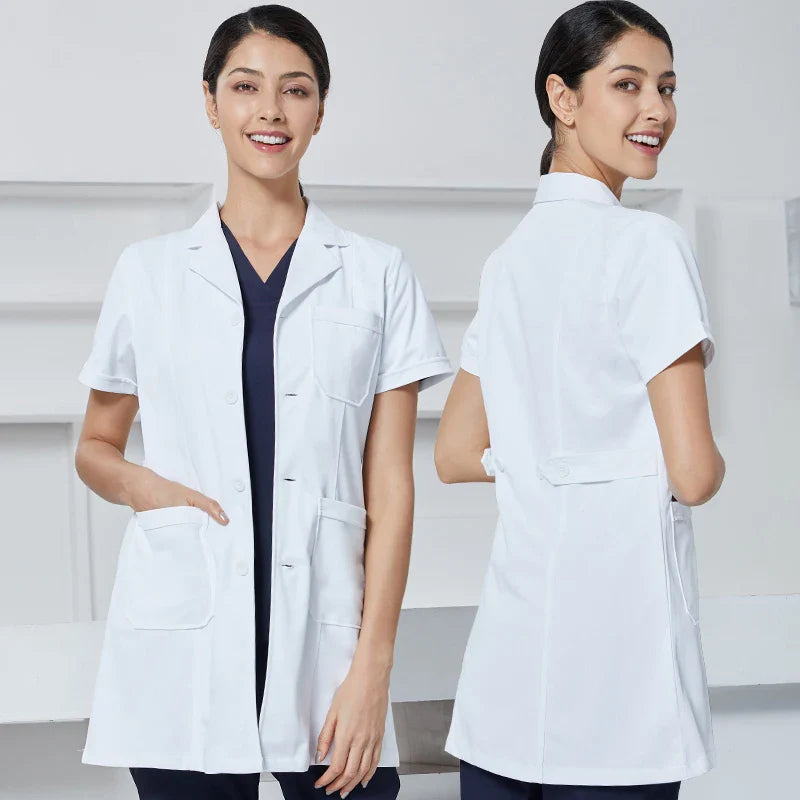 Cralom Silky Pharmacy Essentials Robe Midriff Coat Uniforms
