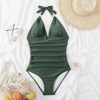 Cralom 2025 One Piece Push Up Swimsuit Monokini for Women